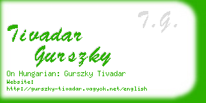 tivadar gurszky business card